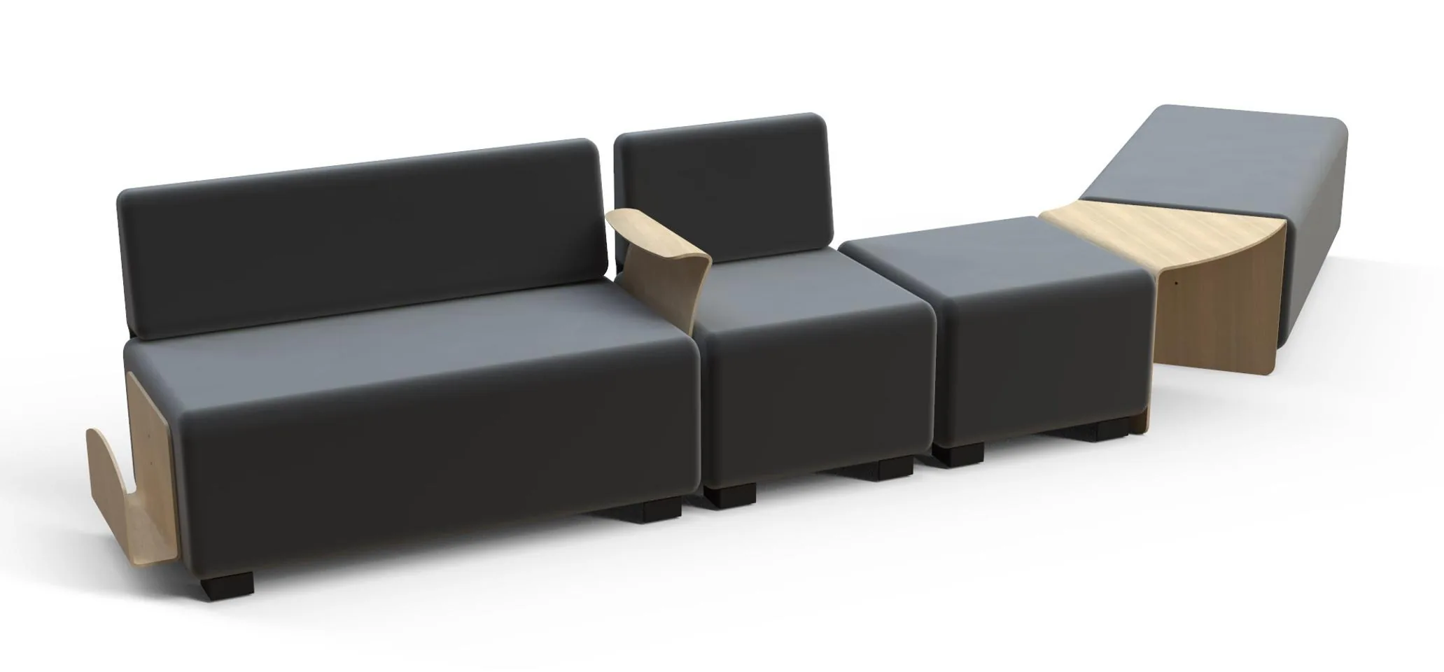 Modulsofa Hizia Dokumentholder bøk