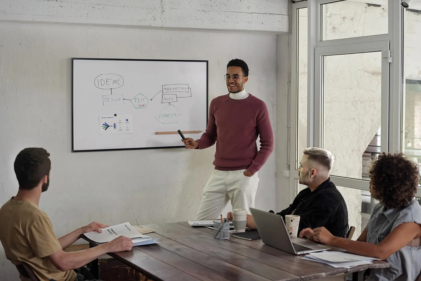 Whiteboard BI-OFFICE NewGen 90x120 emalj