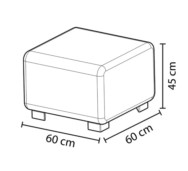 Modulsofa Hizia sete u/rygg blå - Bilde 3