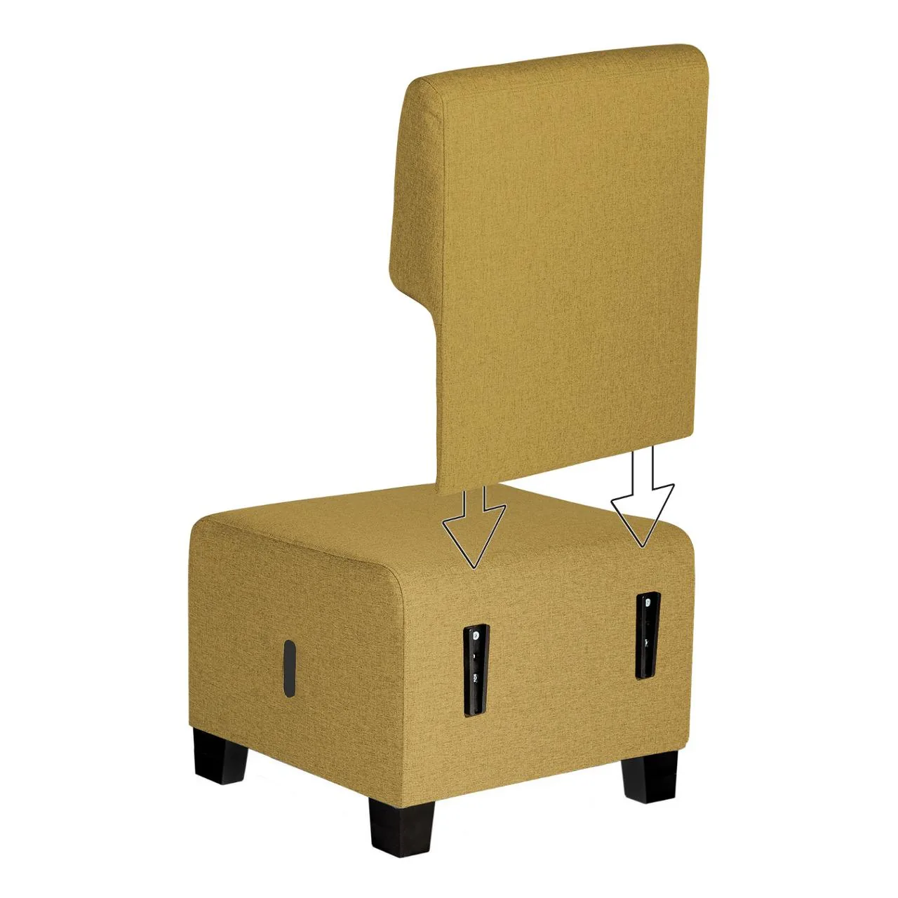 Modulsofa Hizia sete m/rygg gul