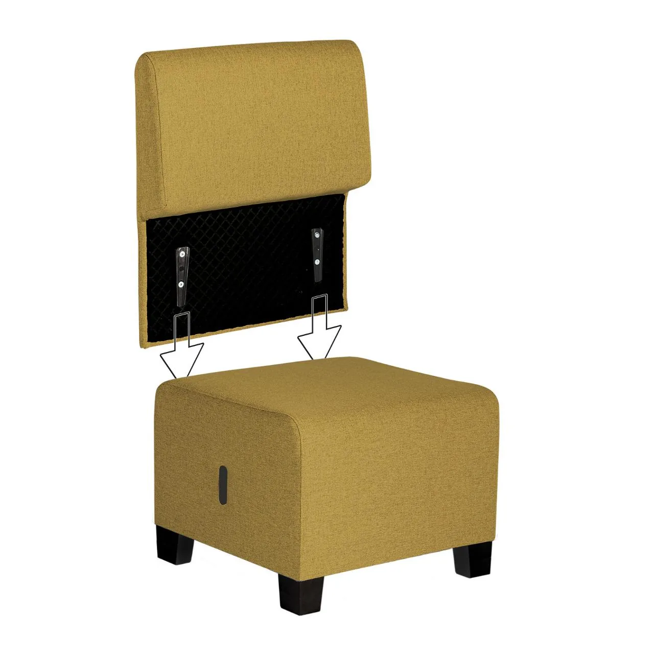 Modulsofa Hizia sete m/rygg gul