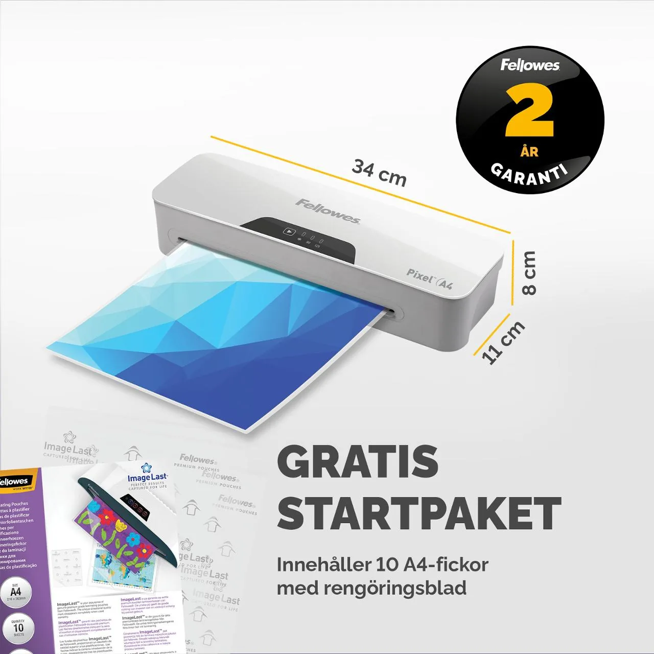 Lamineringsmaskin FELLOWES Pixel A4