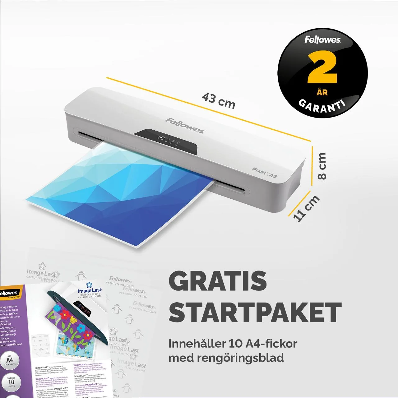 Lamineringsmaskin FELLOWES Pixel A3