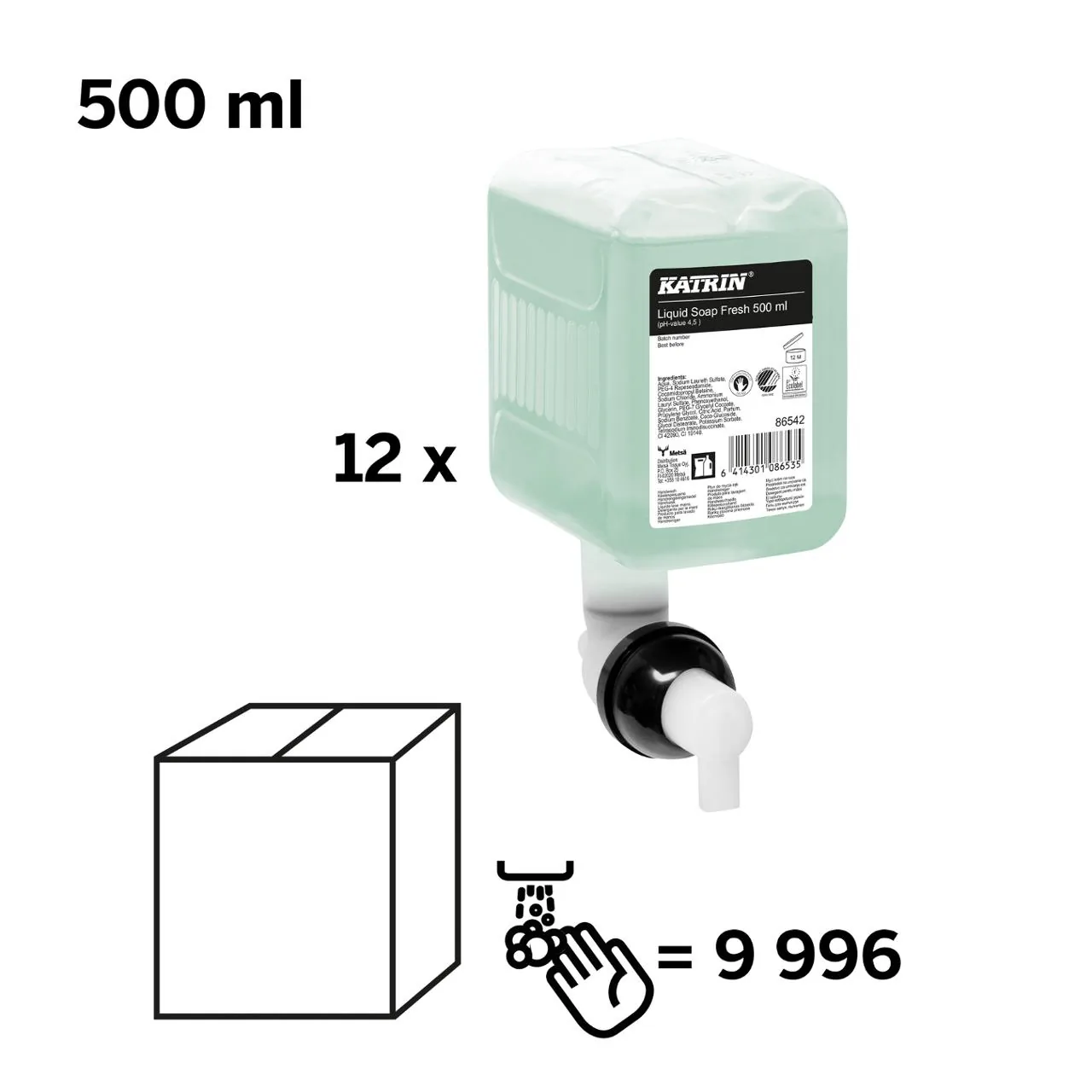 Håndsåpe KATRIN Fresh flytende 0,5L