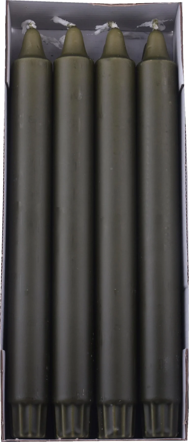 Kronelys DIANA stearin 24cm oliven (8)