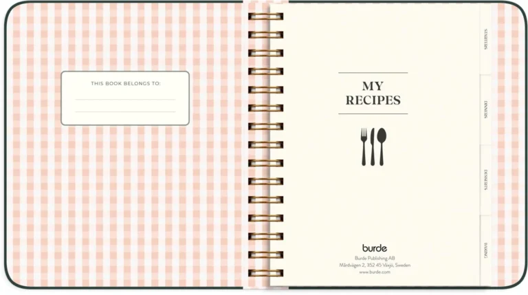 Notatbok BURDE My recipes 224S 216x190mm - Bilde 2
