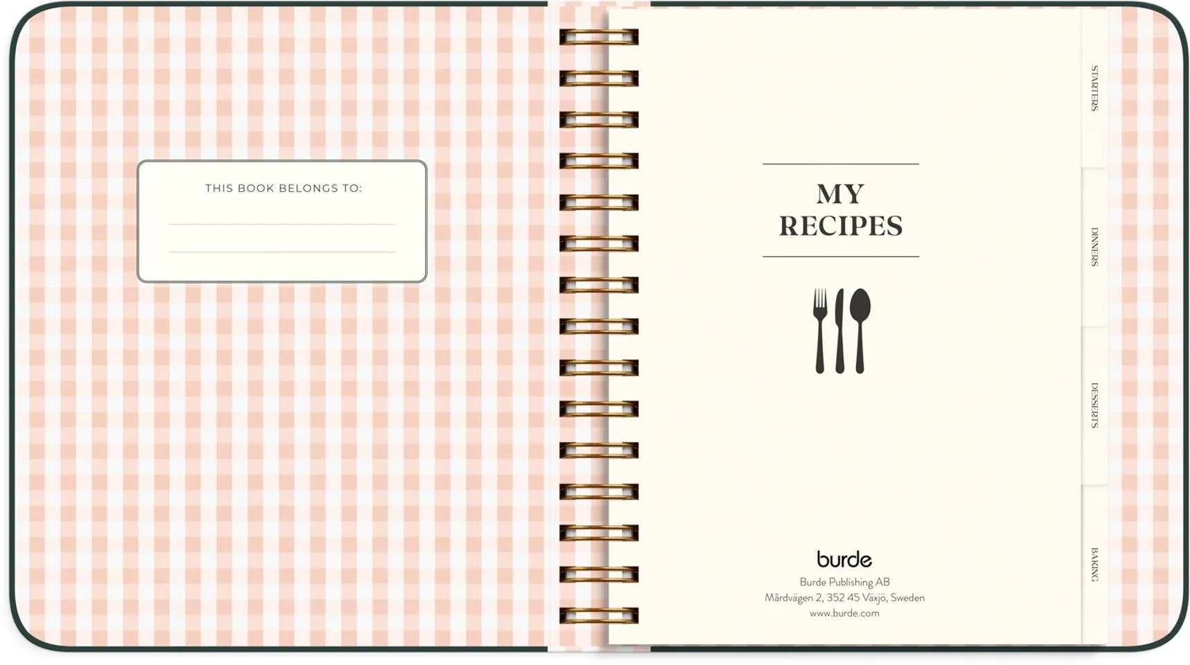 Notatbok BURDE My recipes 224S 216x190mm