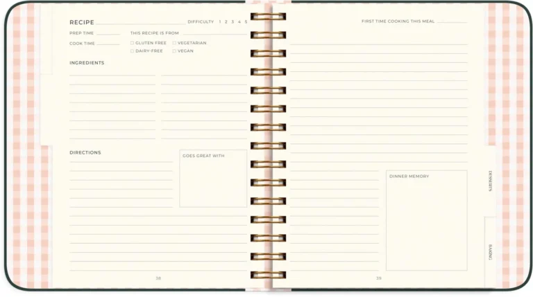 Notatbok BURDE My recipes 224S 216x190mm - Bilde 3