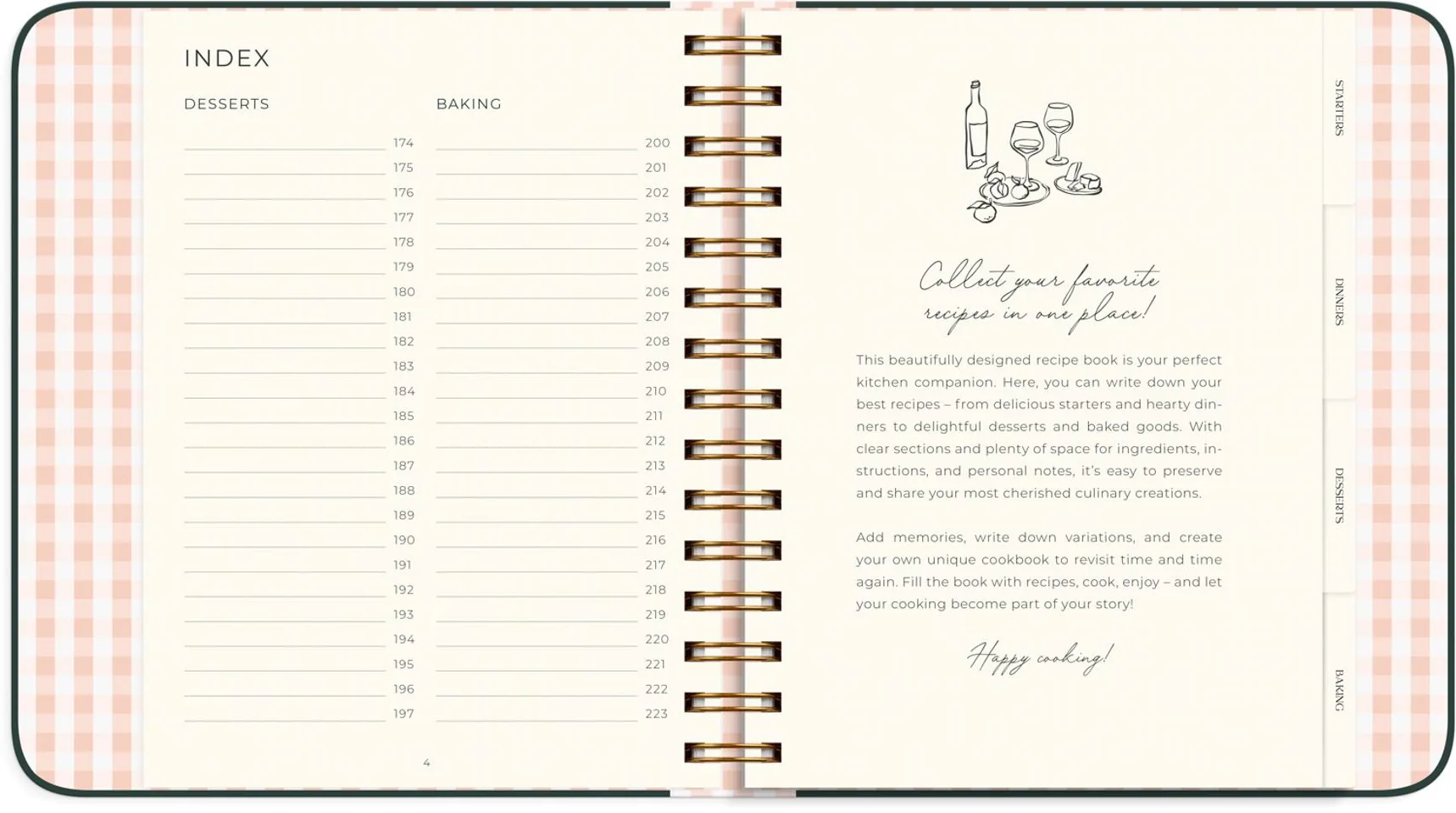 Notatbok BURDE My recipes 224S 216x190mm