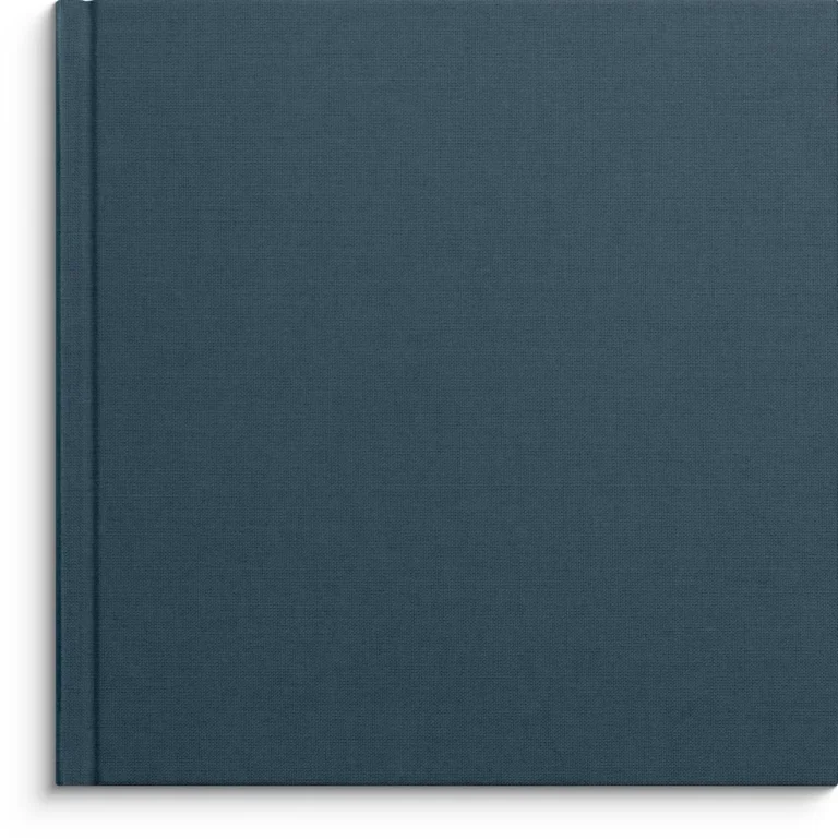 Notatbok BURDE Memory book tekstil blå - Bilde 3
