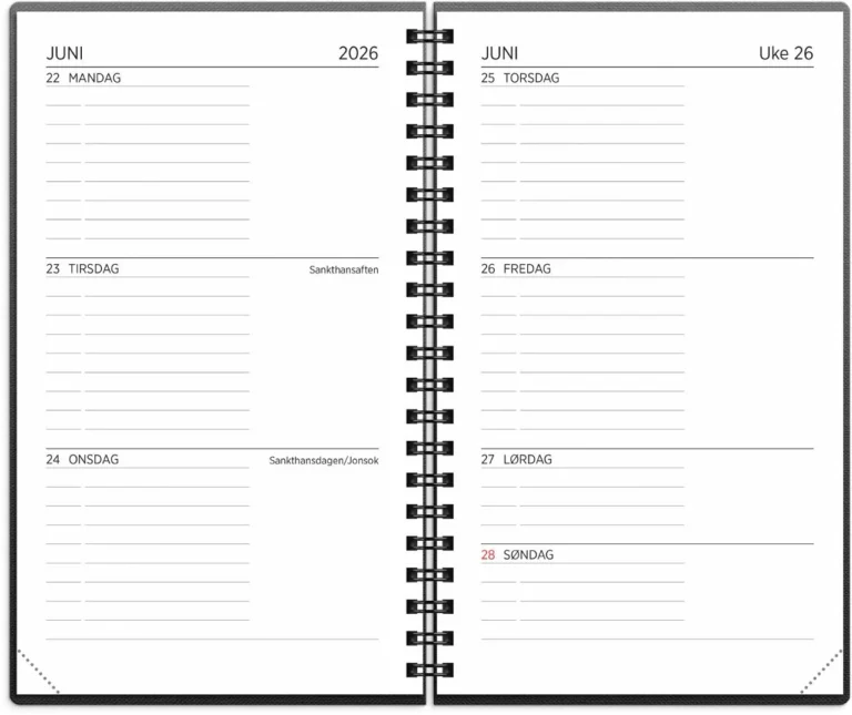 Studentkalender GRIEG XL 26/27 sort - Bilde 2