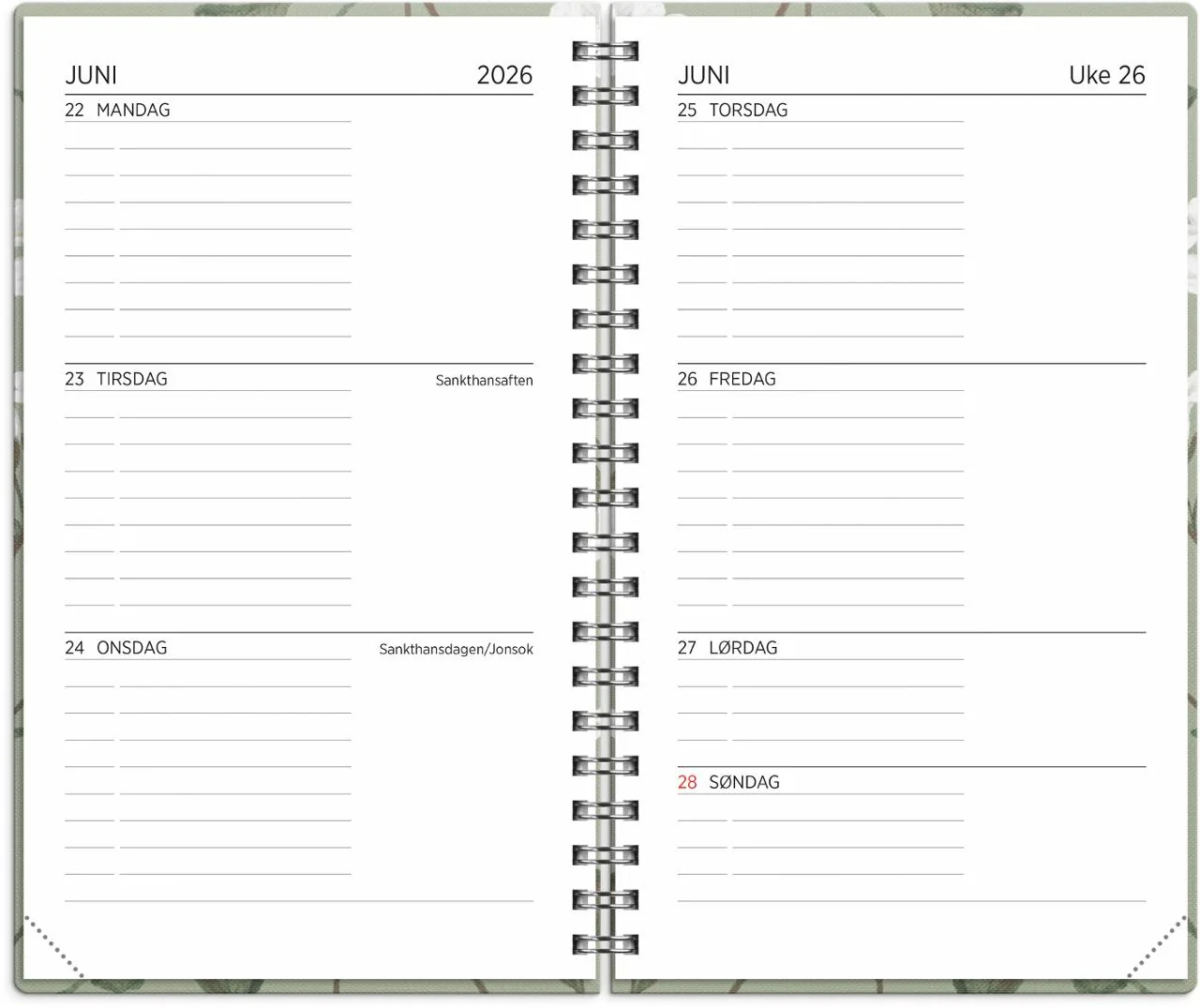 Studentkalender GRIEG XL 26/27 blomst