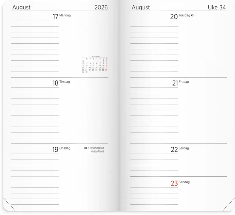 Kalender GRIEG SLIM myk 26/27 sort - Bilde 2