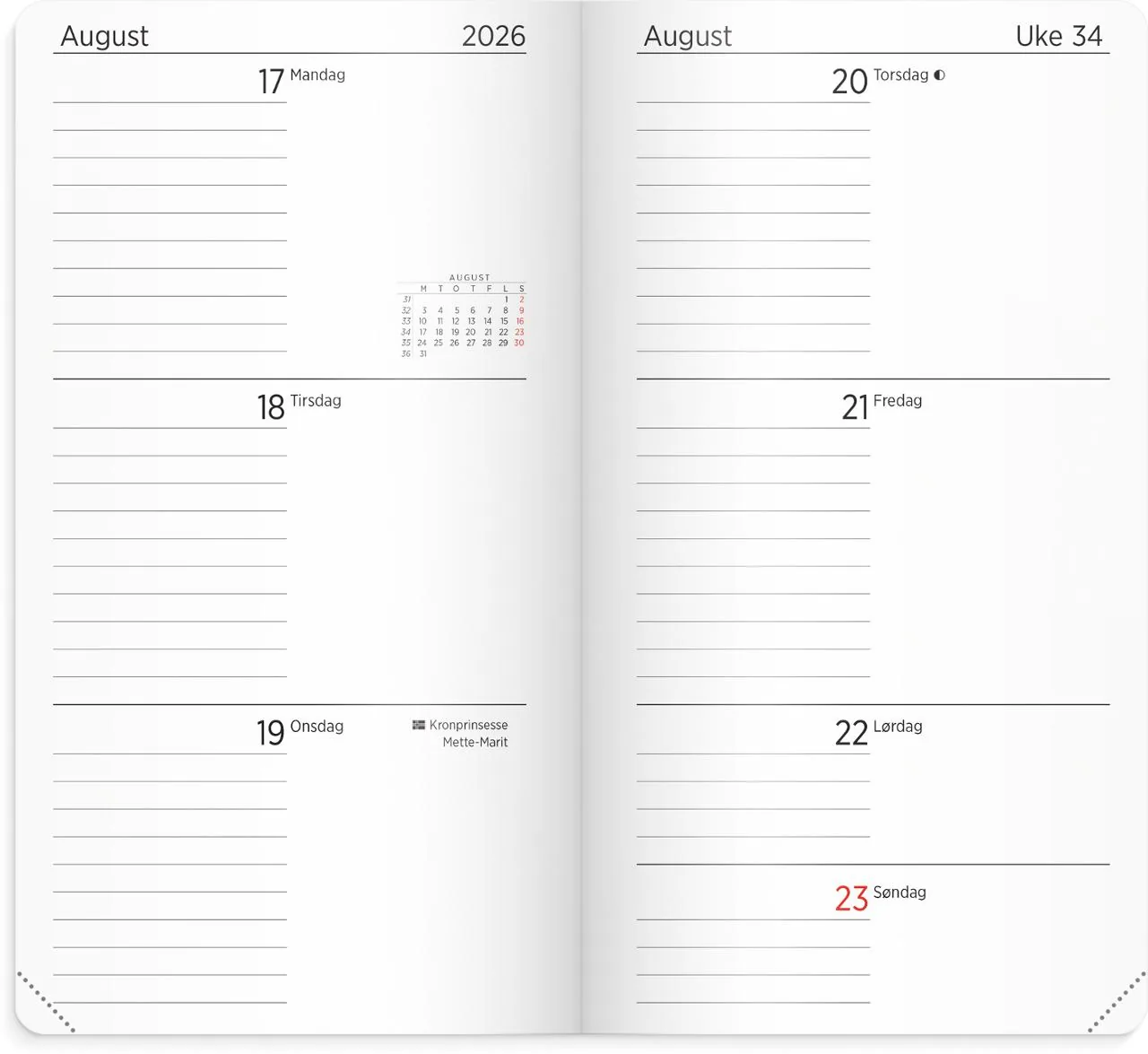 Kalender GRIEG SLIM myk 26/27 brun