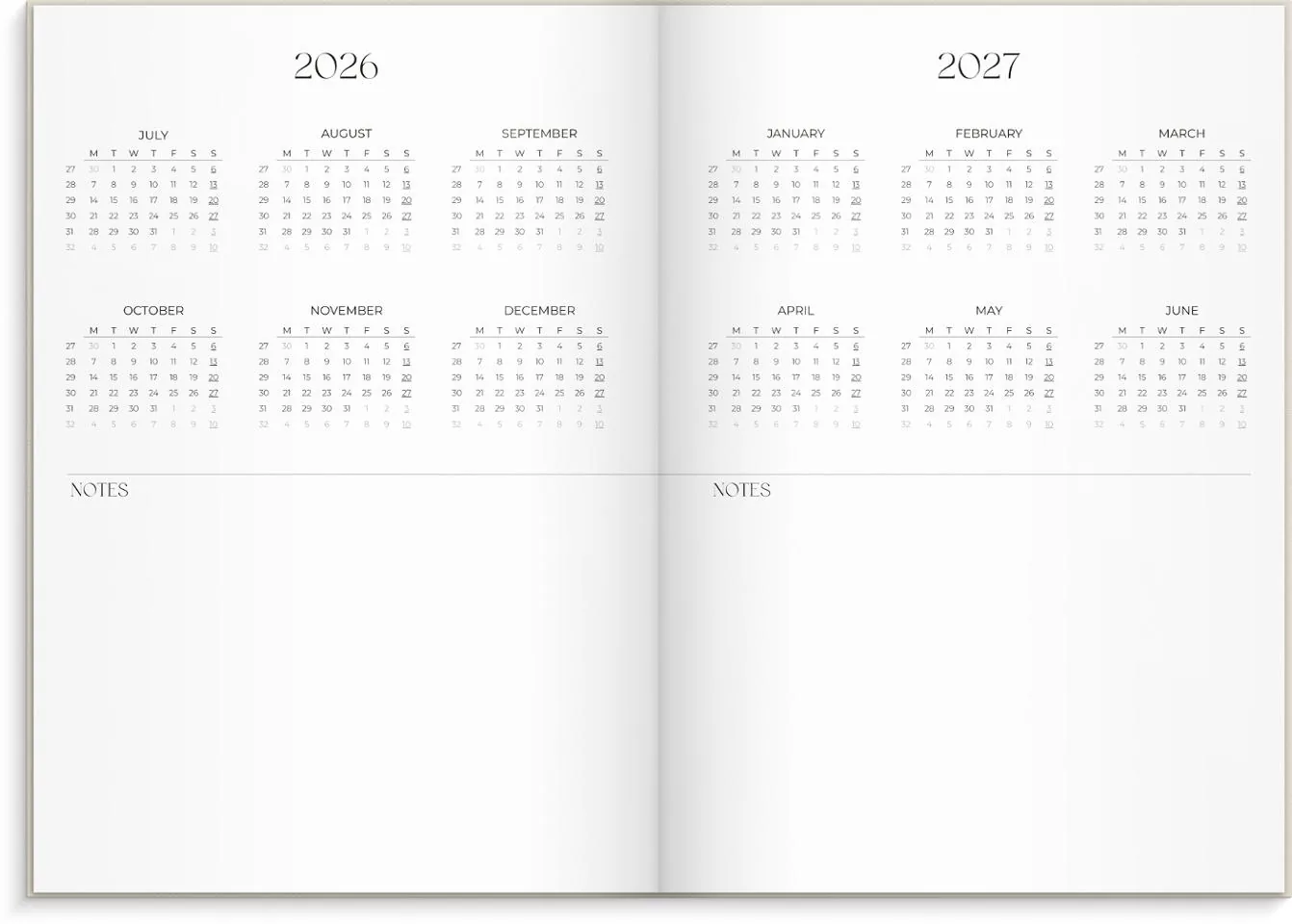 Kalender Burde Student Planner A5 26/27