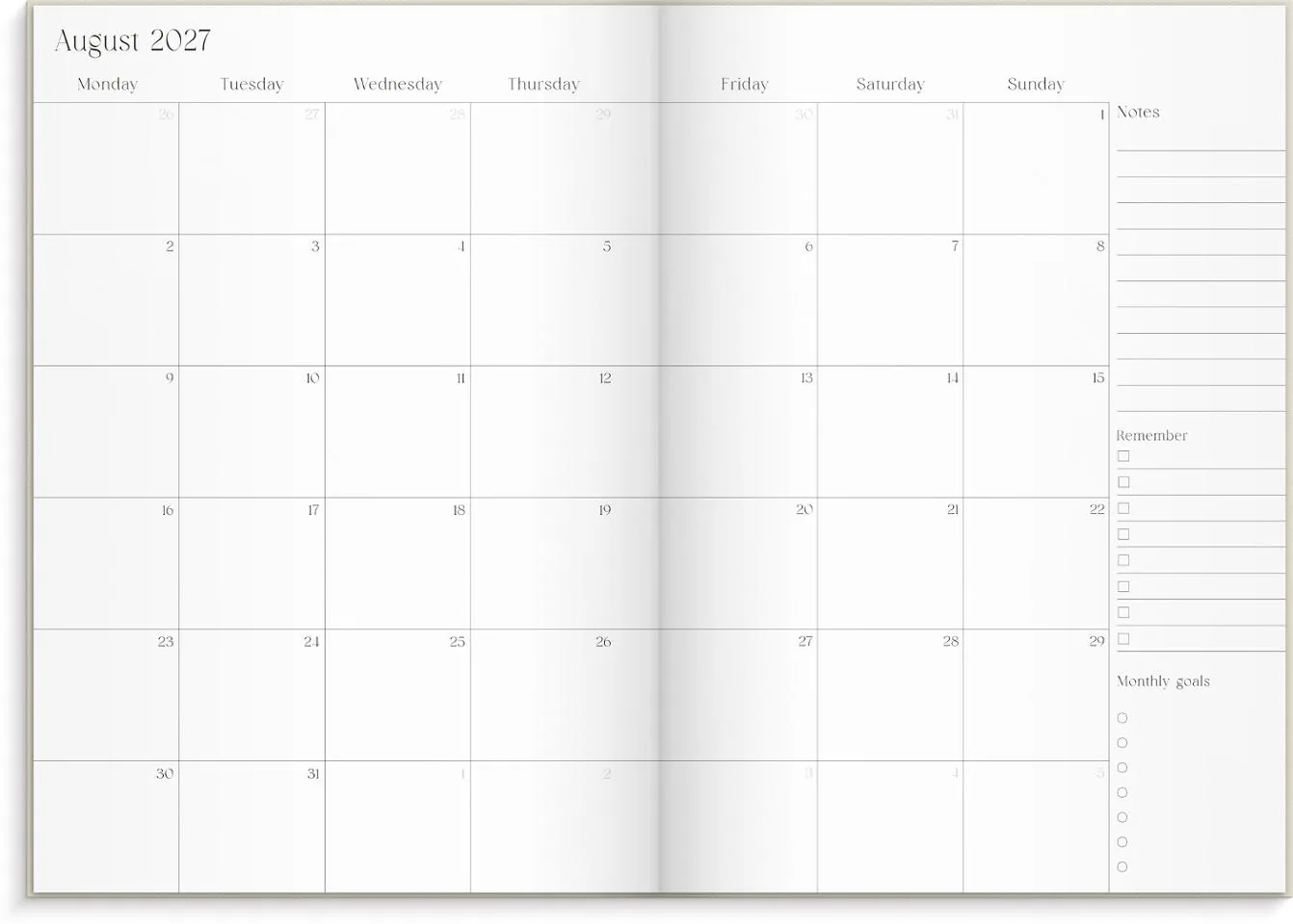 Kalender Burde Student Planner A5 26/27