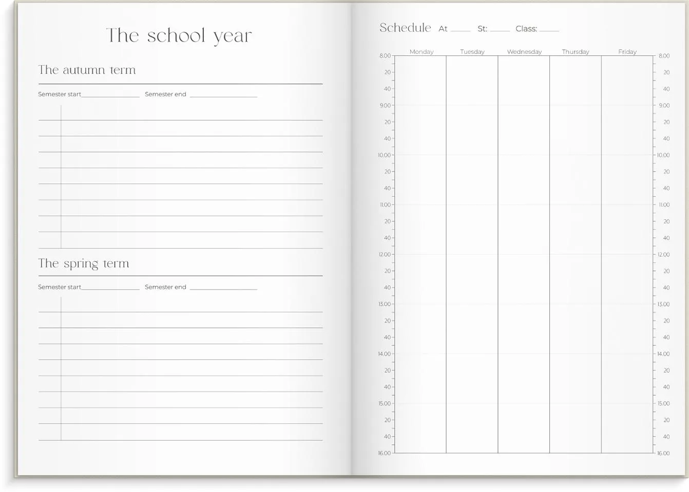 Kalender Burde Student Planner A5 26/27