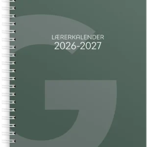 Lærerkalender A4 gr skole26/27 grønn