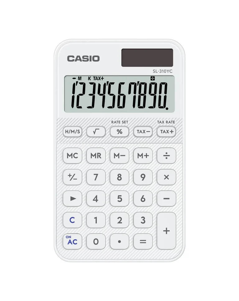 Lommekalkulator CASIO SL-310YC hvit
