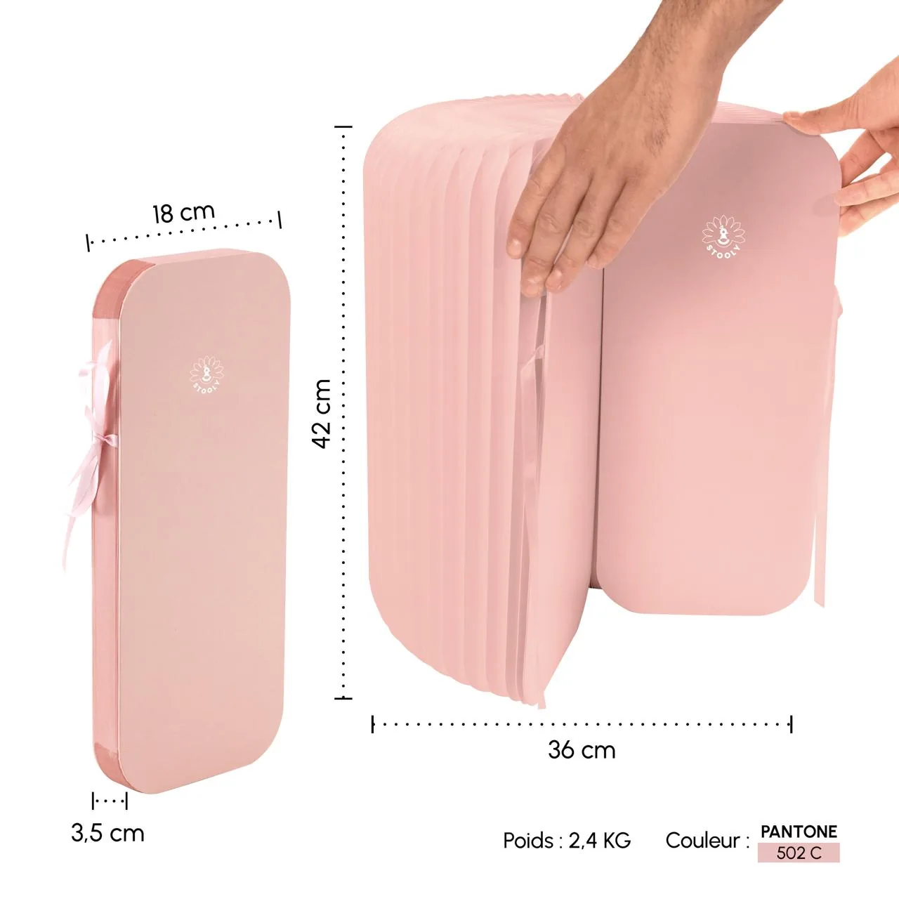 Krakk PAPERFLOW Flexistool rosa