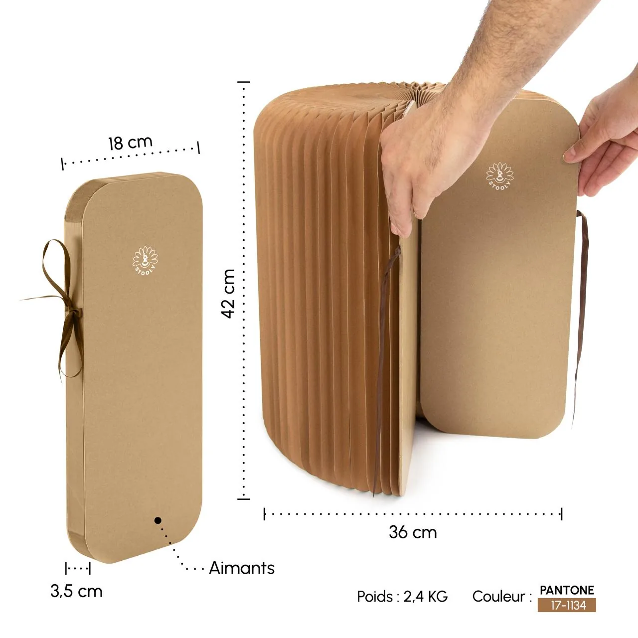 Krakk PAPERFLOW Flexistool brun