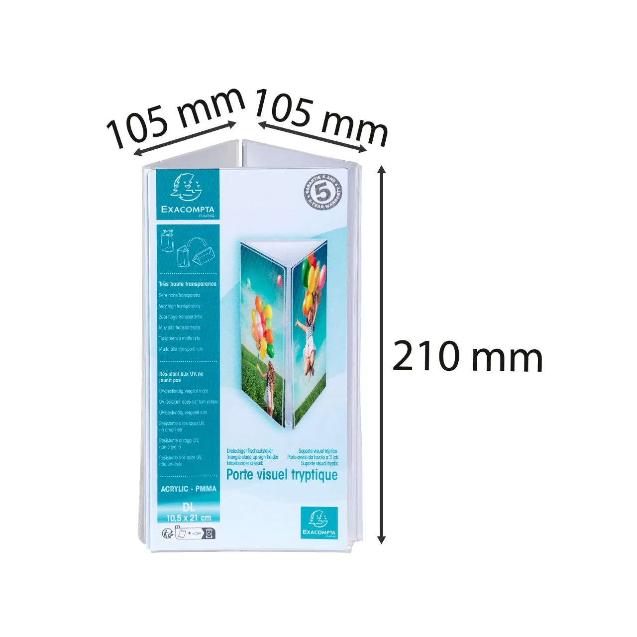 Menyholder EXACOMPTA triangel 9x21cm