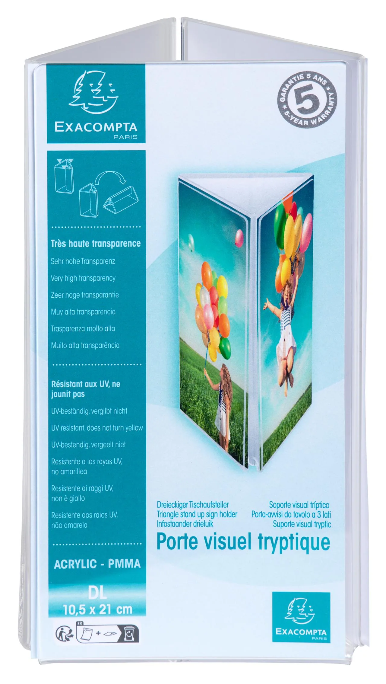 Menyholder EXACOMPTA triangel 9x21cm