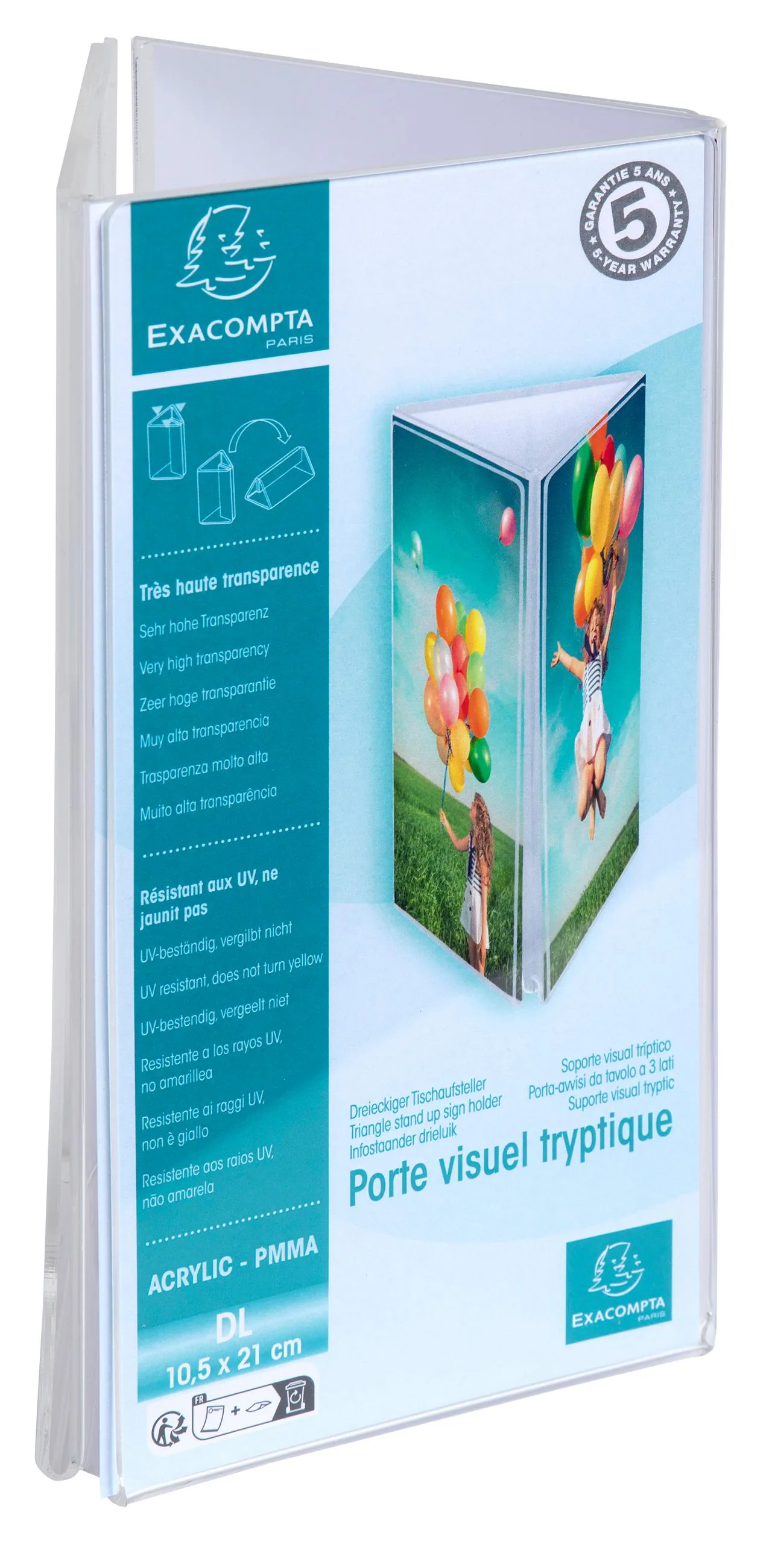 Menyholder EXACOMPTA triangel 9x21cm