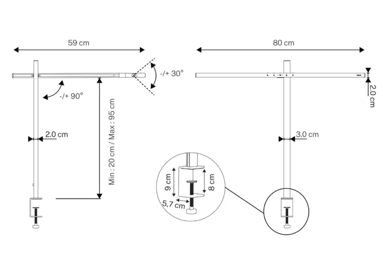 Lampe UNILUX Elite LED sort - Bilde 2