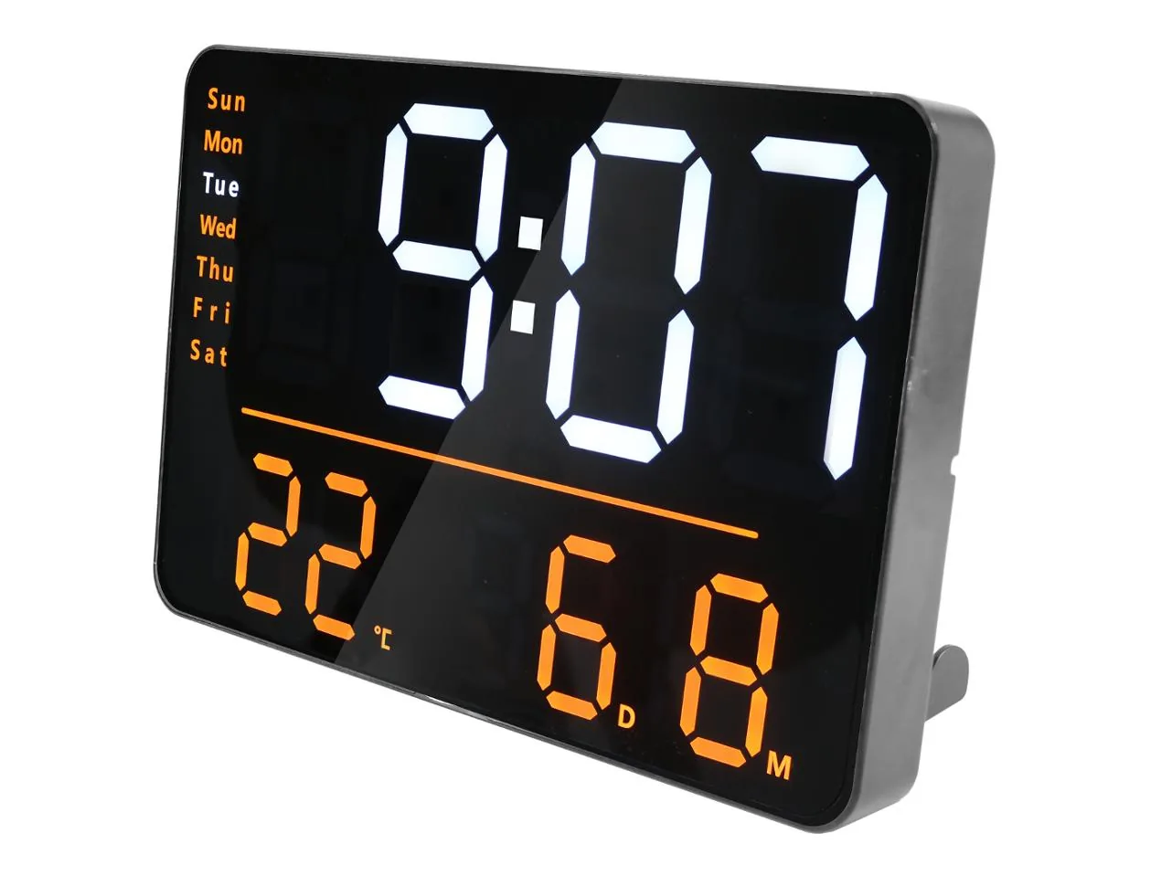 Klokke UNILUX Numi LED sort