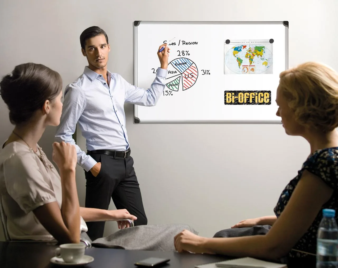 Whiteboard BI-OFFICE Maya W 100x150 emal