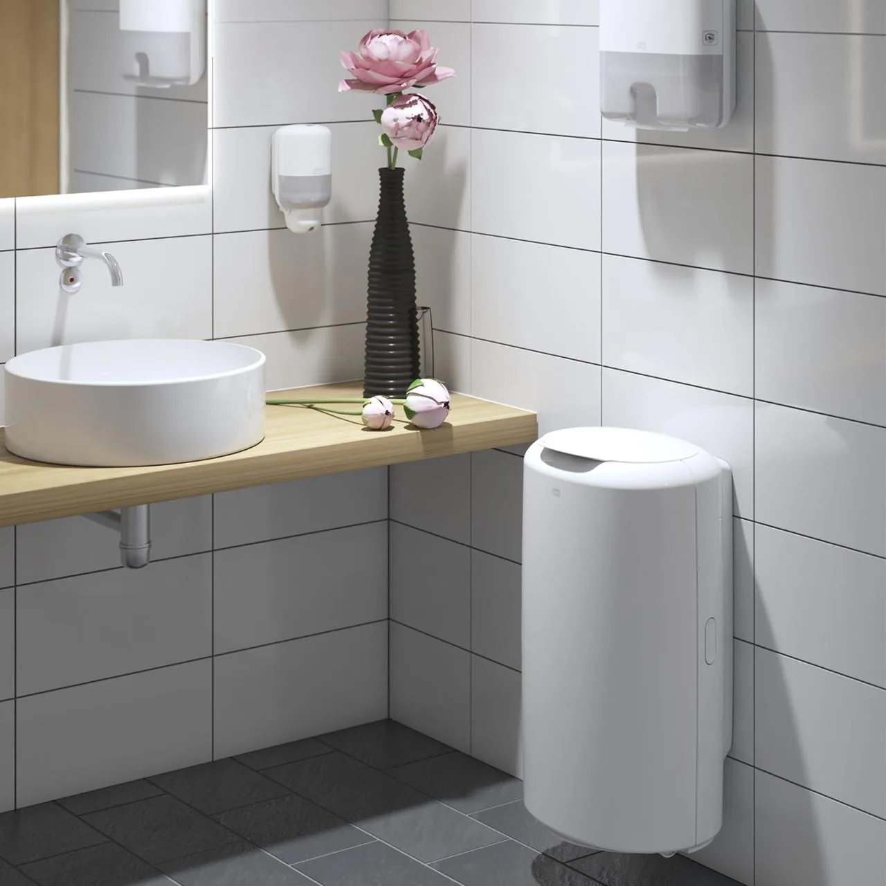 Avfallsbeholder TORK 50L B1 hvit
