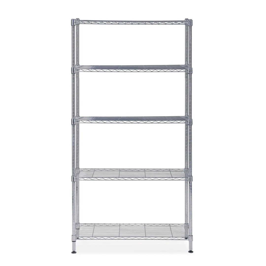 Trådhylle ALBA 5 hyller 200x90x35cm chro